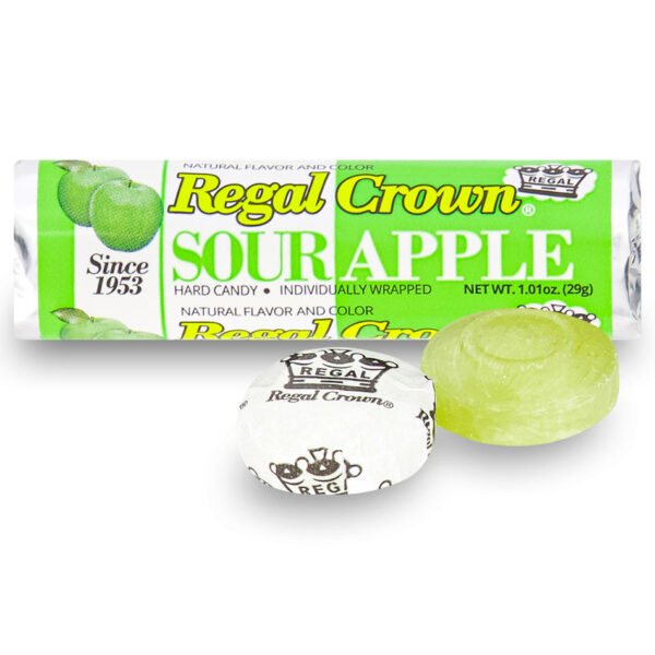 Regal Crown Sour Apple Candy Rolls - 1.01oz.