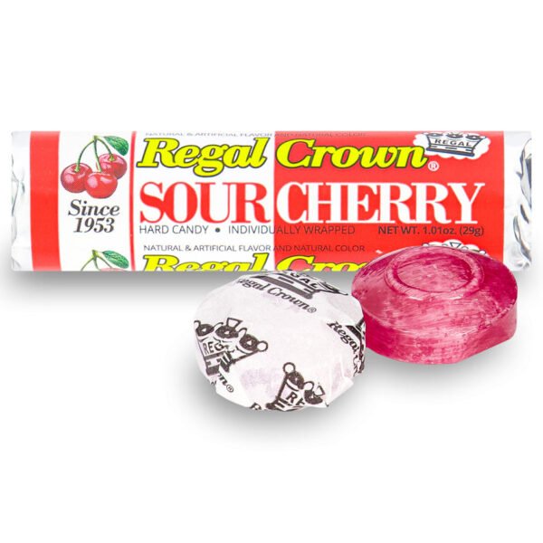 Regal Crown Sour Cherry Candy Rolls - 29g