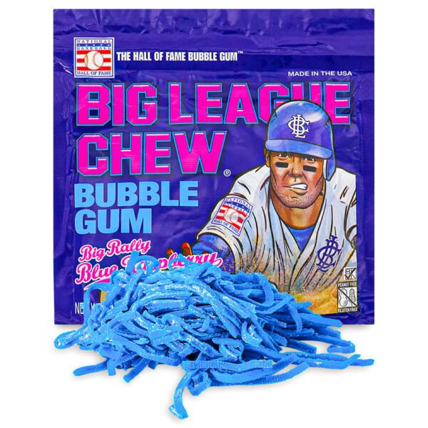 Big League Chew Bubble Gum - Big Rally Blue Raspberry 2.12oz.