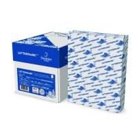 Lettermark Custom Cut-Sheet Copy Paper, 92 Bright, Micro-Perforated 5.5" from Top, 20lb Bond Weight, 8.5 x 11, White, 500/Ream, 5 RM/CT