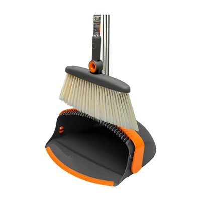 Gray Dustpan and Broom Set